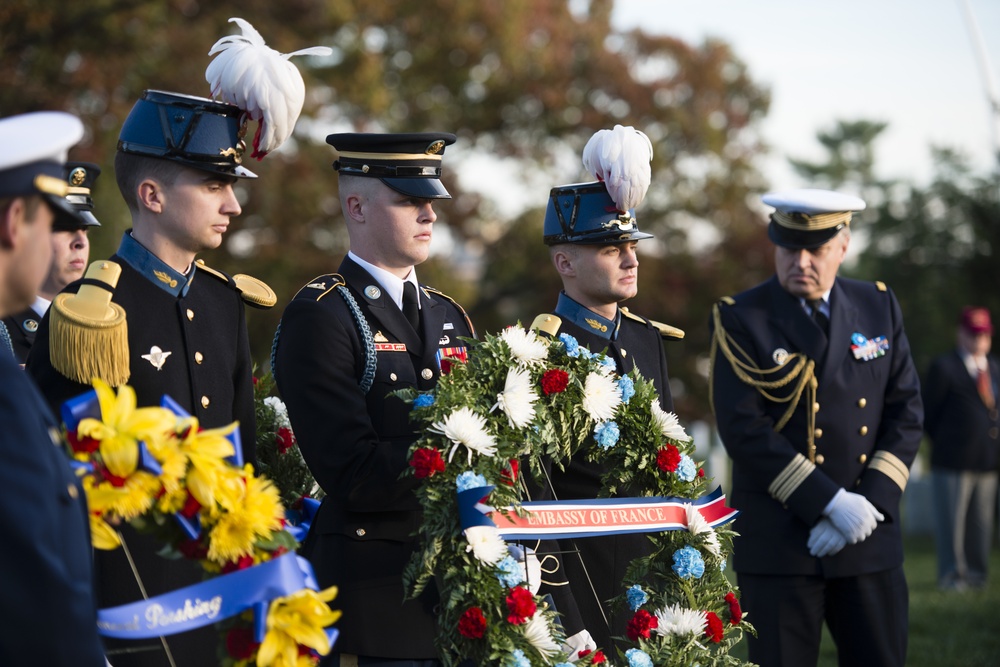 The Military Order of the World Wars holds a memorial service for General of the Armies John J. Pershing in Arlington National Cemetery