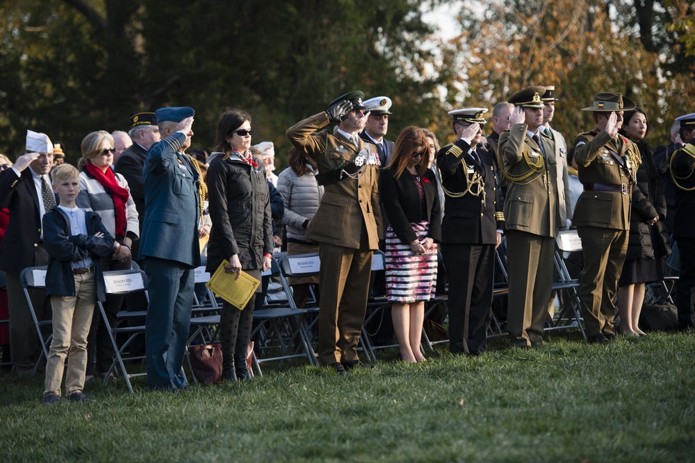 The Military Order of the World Wars holds a memorial service for General of the Armies John J. Pershing in Arlington National Cemetery