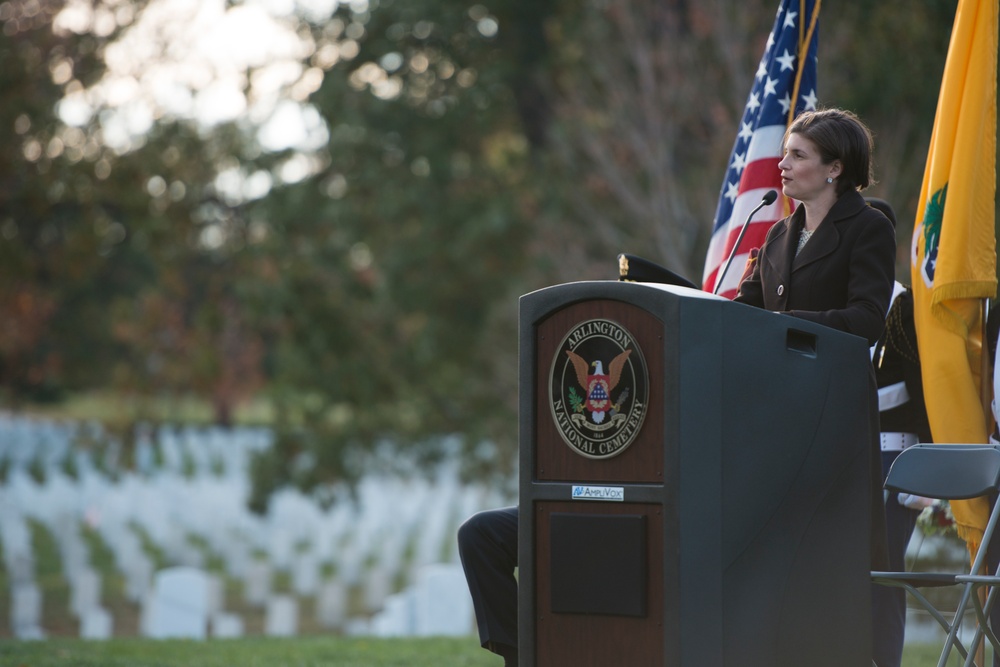 The Military Order of the World Wars holds a memorial service for General of the Armies John J. Pershing in Arlington National Cemetery