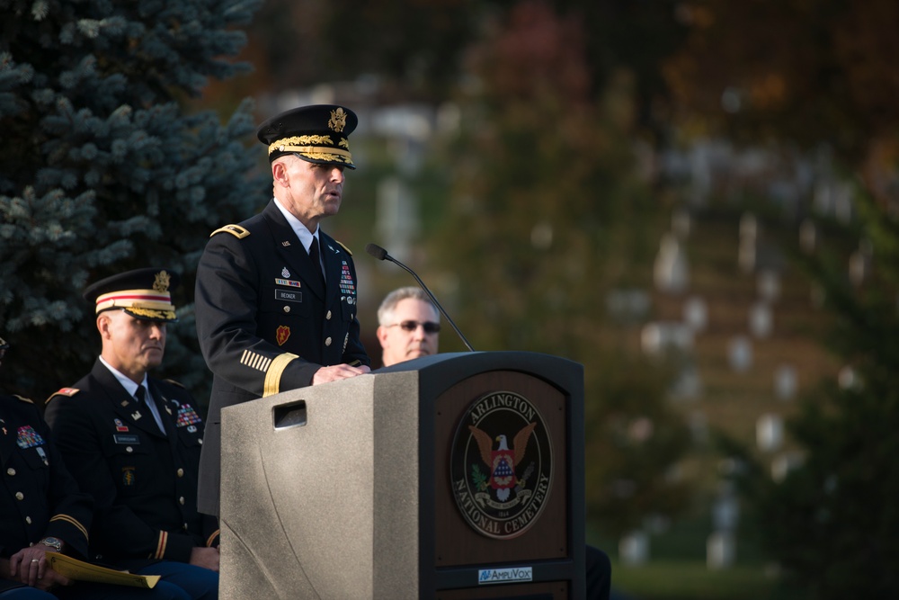 The Military Order of the World Wars holds a memorial service for General of the Armies John J. Pershing in Arlington National Cemetery