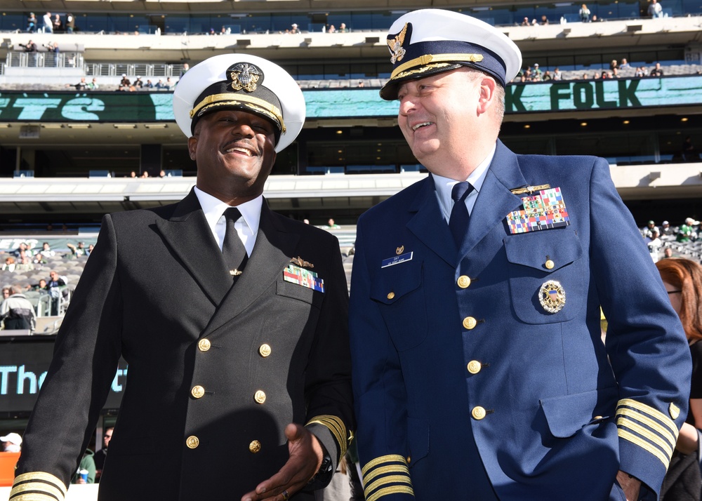 Servicemembers attend NFL Salute to Service football game