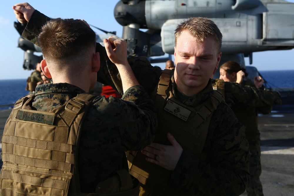 22nd MEU Marines Train for MCMAP Brown Belt