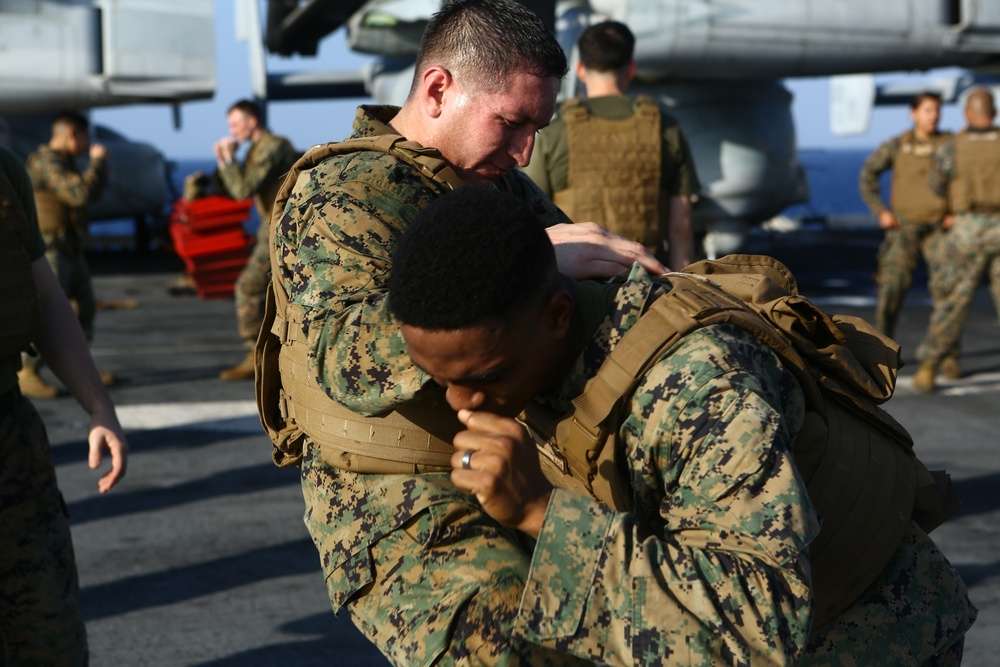 22nd MEU Marines Train for MCMAP Brown Belt