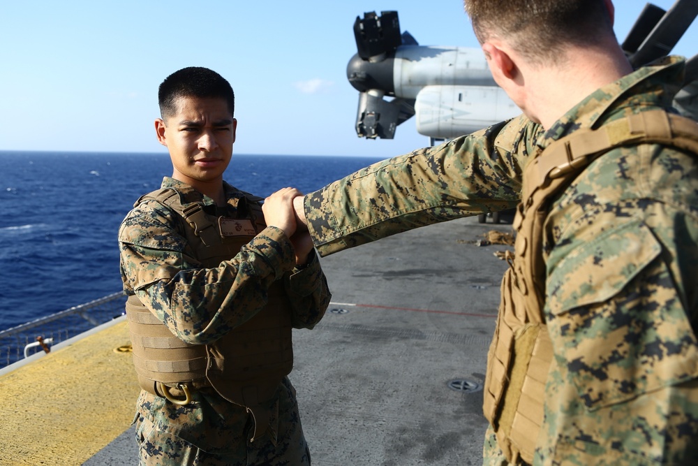 22nd MEU Marines Train for MCMAP Brown Belt