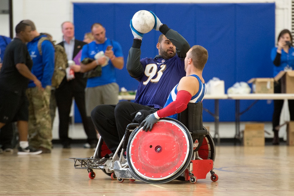 Ravens Play Rugby with Wounded Warriors
