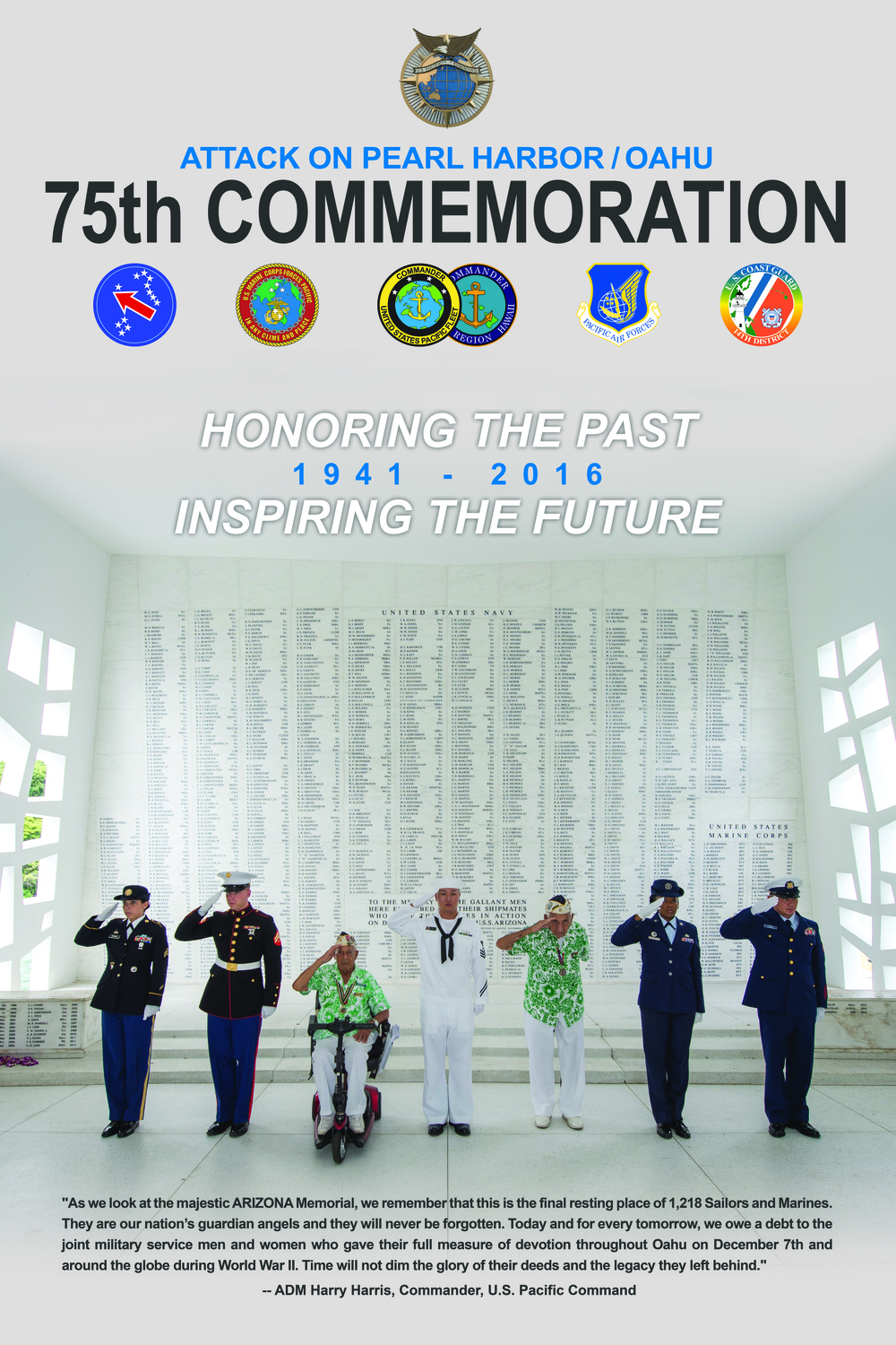 75th Commemoration of the attack on Pearl Harbor/Oahu Poster
