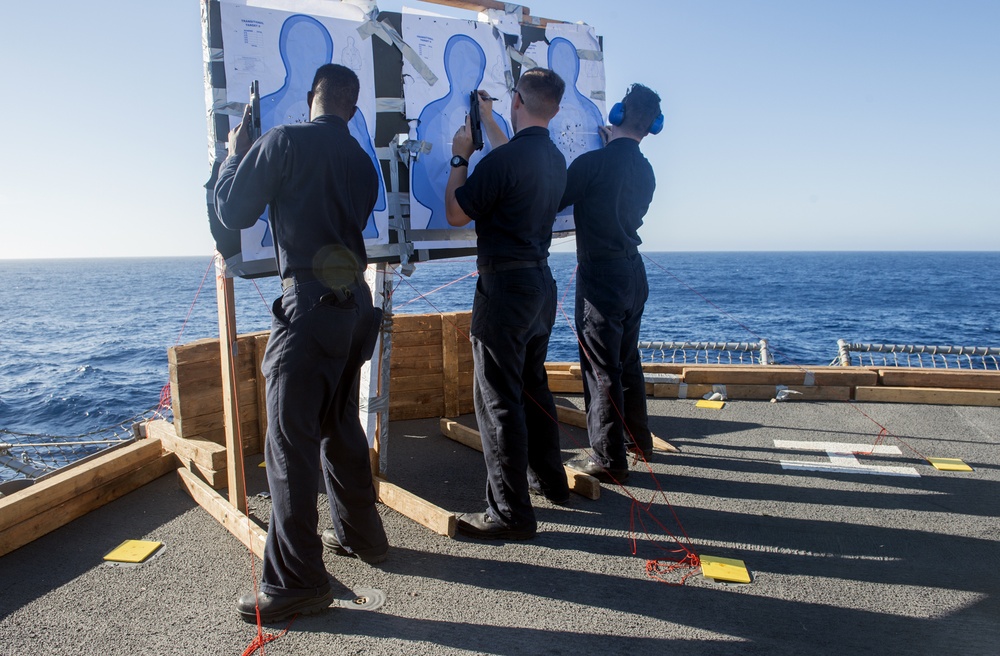 USS Lake Champlain (CG 57) Small-arms Gun Shoot