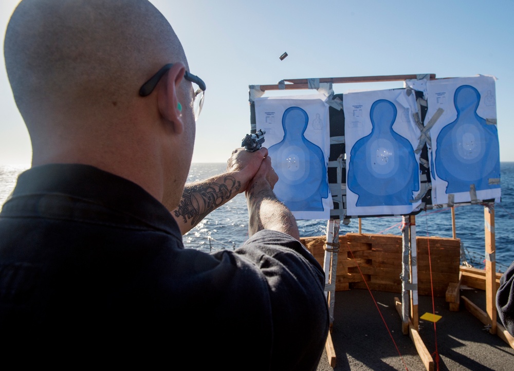 USS Lake Champlain (CG 57) Small-arms Gun Shoot