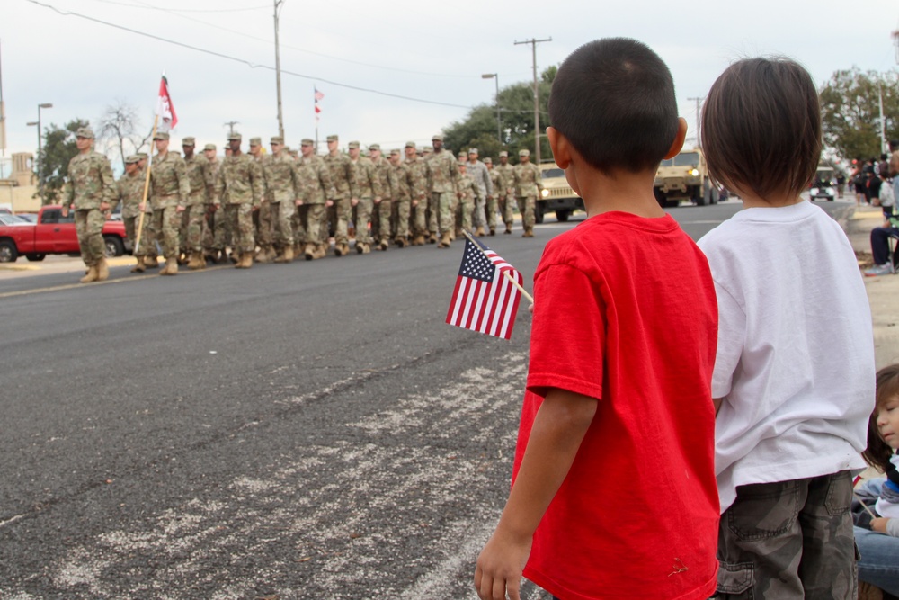 Brave Rifles march in Veterans Day parade