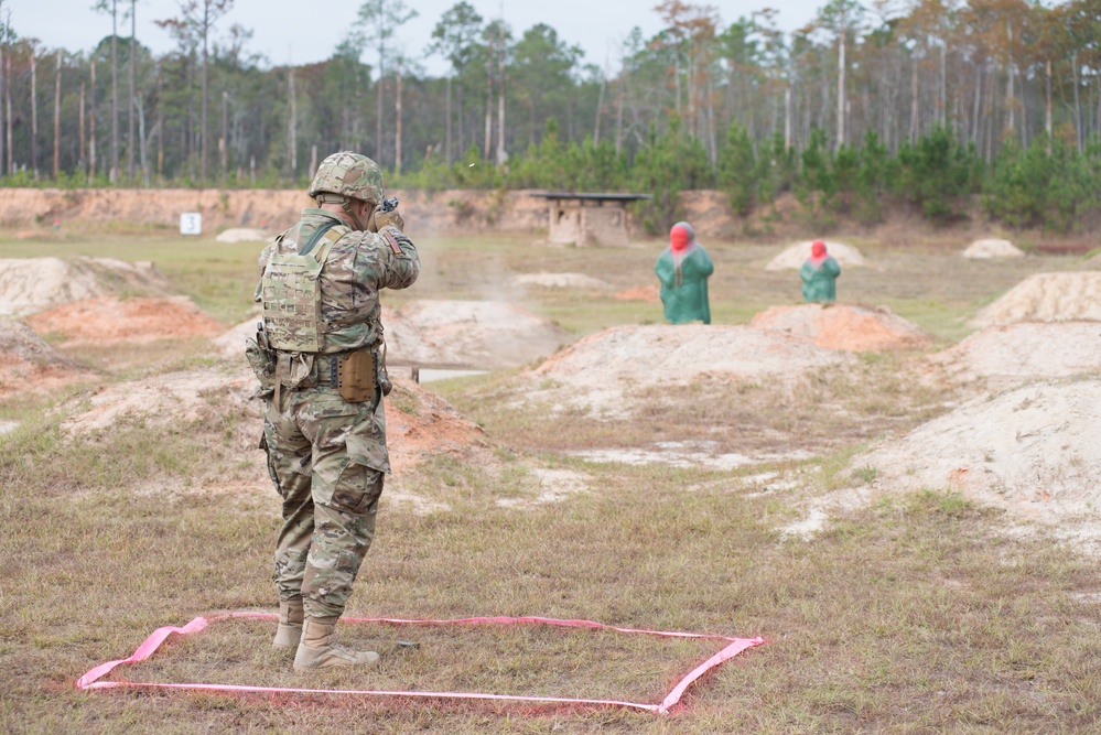 Soldier Competes in Three-Gun Shoot