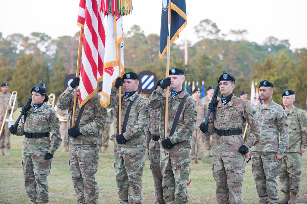 3rd Infantry Division Color Guard Participates in Twilight Tattoo