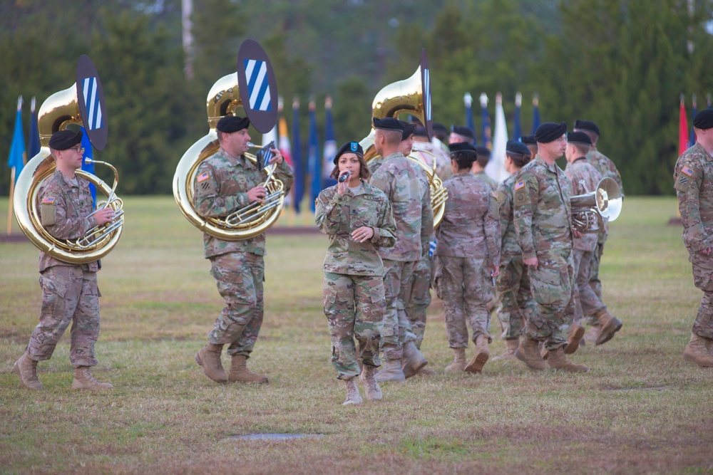 Soldier Performs During 3ID Twilight Tattoo