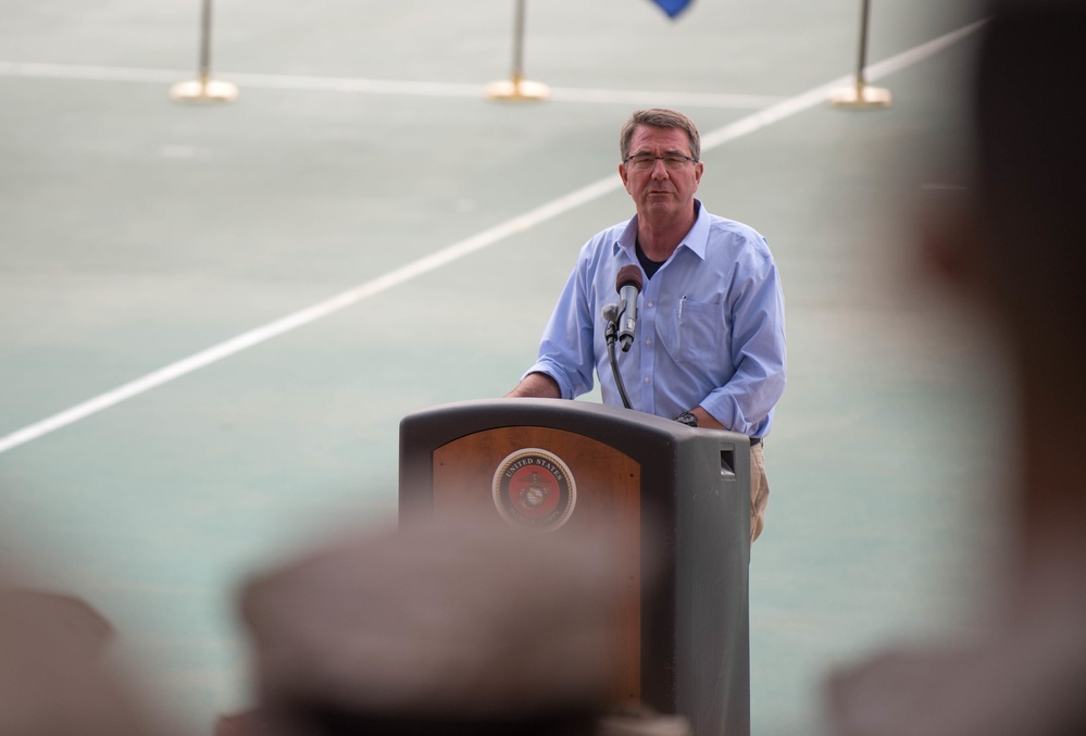 SD speaks to Marines