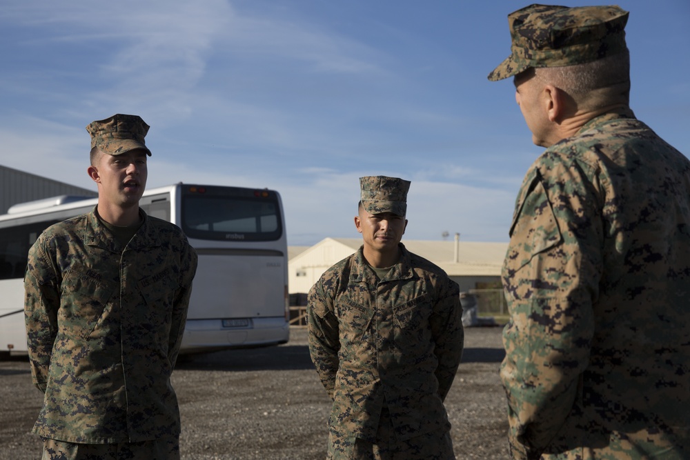 Three-star general visits U.S. Marines abroad