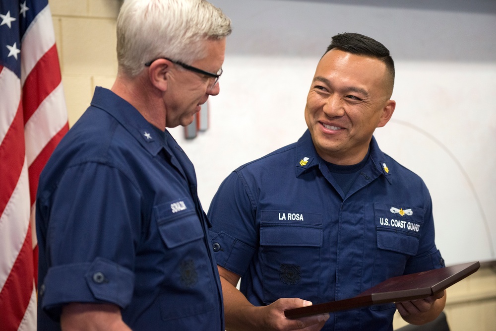 Petty Officer 1st Class Chris LaRosa received Paul Clark Boat Forces Engineering Award
