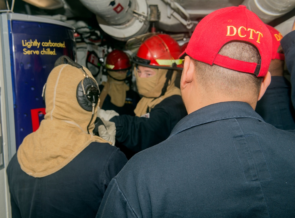 DVIDS - Images - USS Lake Champlain (CG 57) Damage Control Training ...