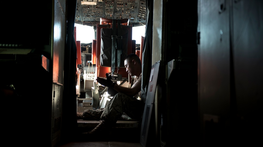 Maintaining The Fleet: Navy Sailors keep P-3 Orions ready while deployed to Kadena