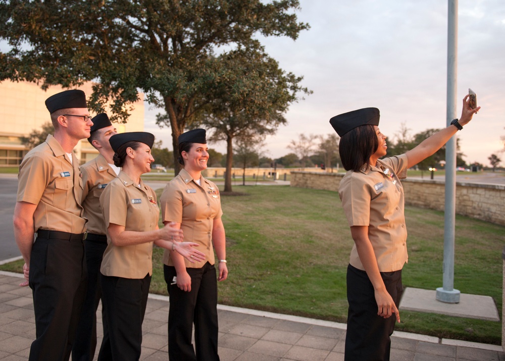 Sailors onboard GHWB participated in a namesake visit to College Station, Texas to engage with the local community about the importance of the Navy.