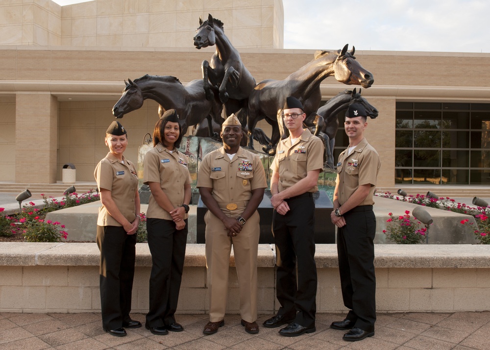 Sailors onboard GHWB participated in a namesake visit to College Station, Texas to engage with the local community.