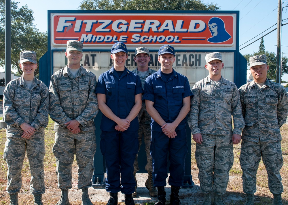 Coast Guard, Air Force unite for Great American Teach-in at Pinellas County schools
