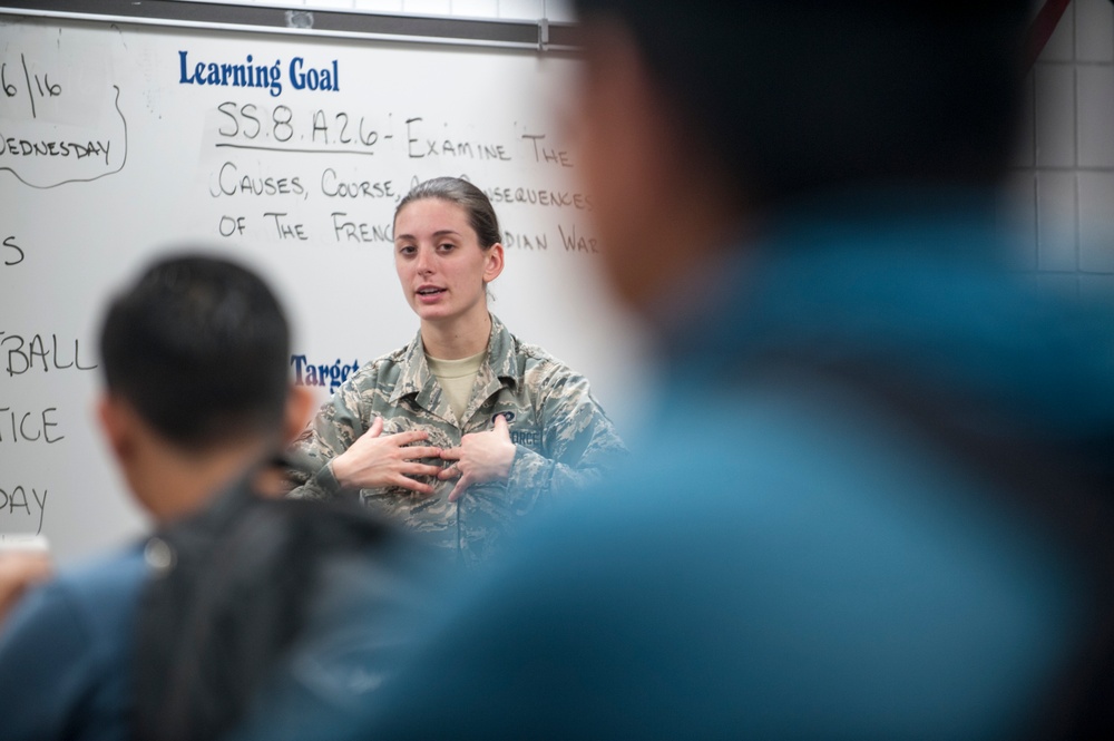 Coast Guard, Air Force unite for Great American Teach-in at Pinellas County schools