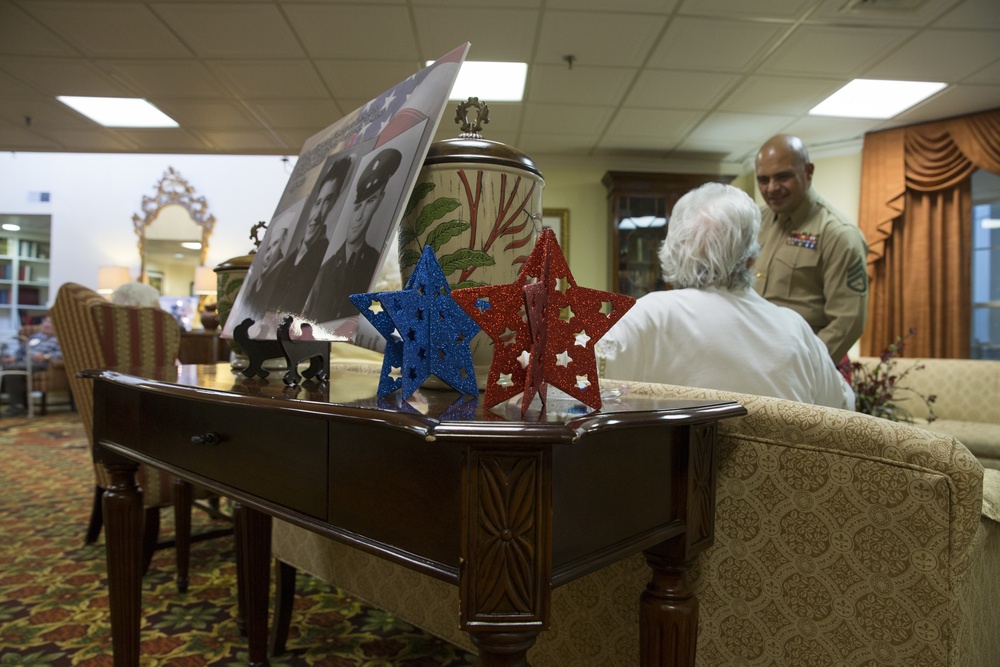 Veterans Day visit to Heatherwood Retirement Home