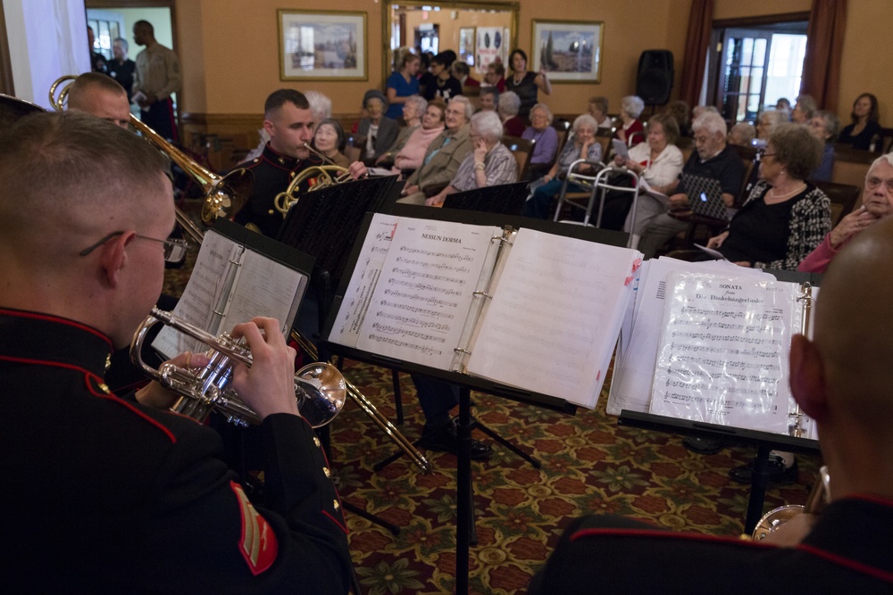 Veterans Day visit to Heatherwood Retirement Home