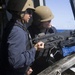 USS Zumwalt Sailors Conduct Crew Served Weapons Firing