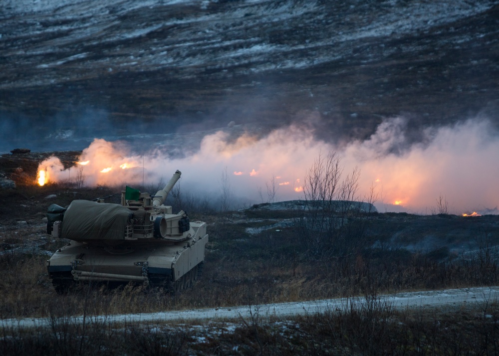 U.S. Marine live-fire exercise in Norway