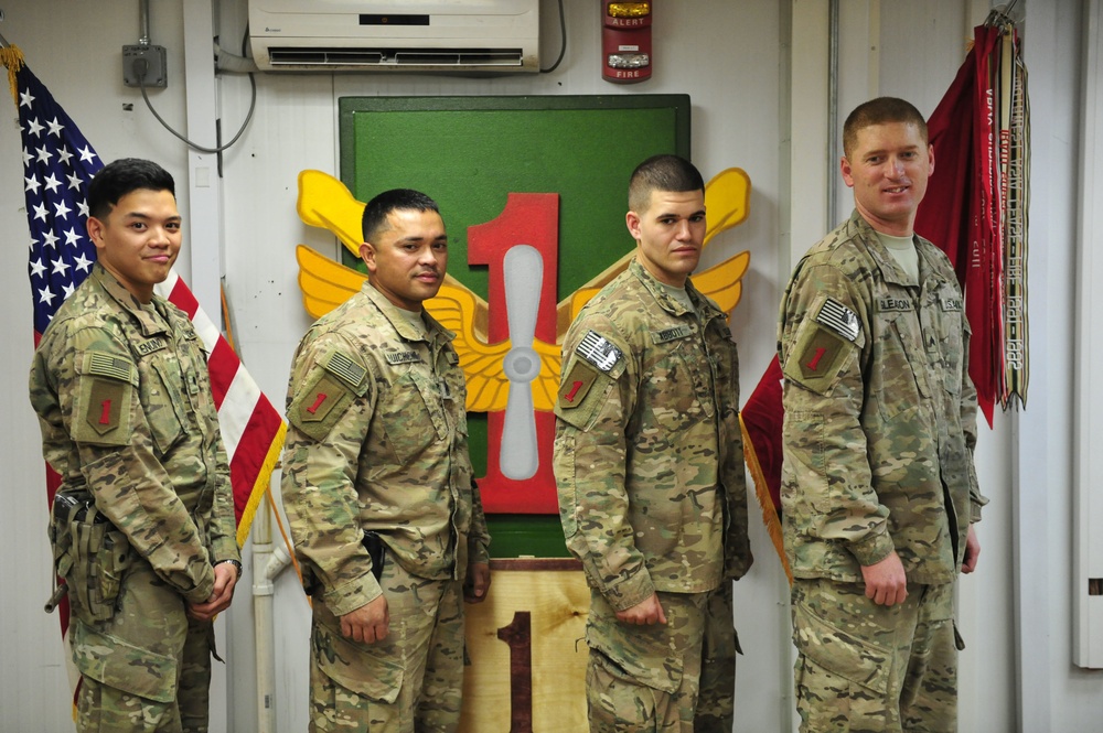 ‘Demon’ brigade Soldiers put on historic patches during deployment