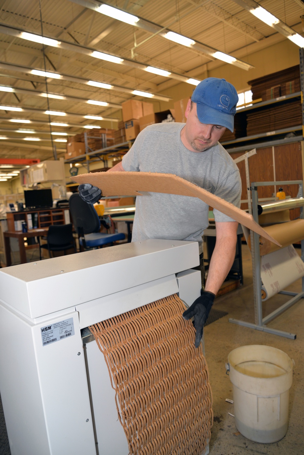 NAVSUP FLC Puget Sound recycles cardboard into packing saving money, space