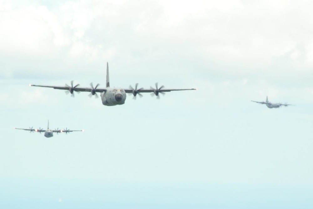 815th AS four-ship training mission