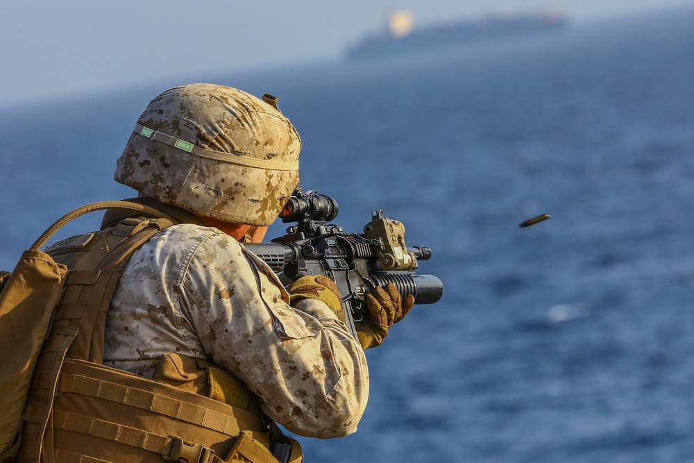 22nd MEU Marines Conduct Live Fire Training