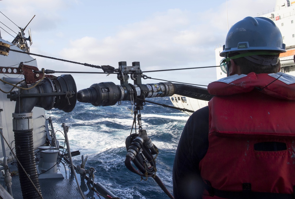 USS Wayne E. Meyer's Replenishment-at-Sea