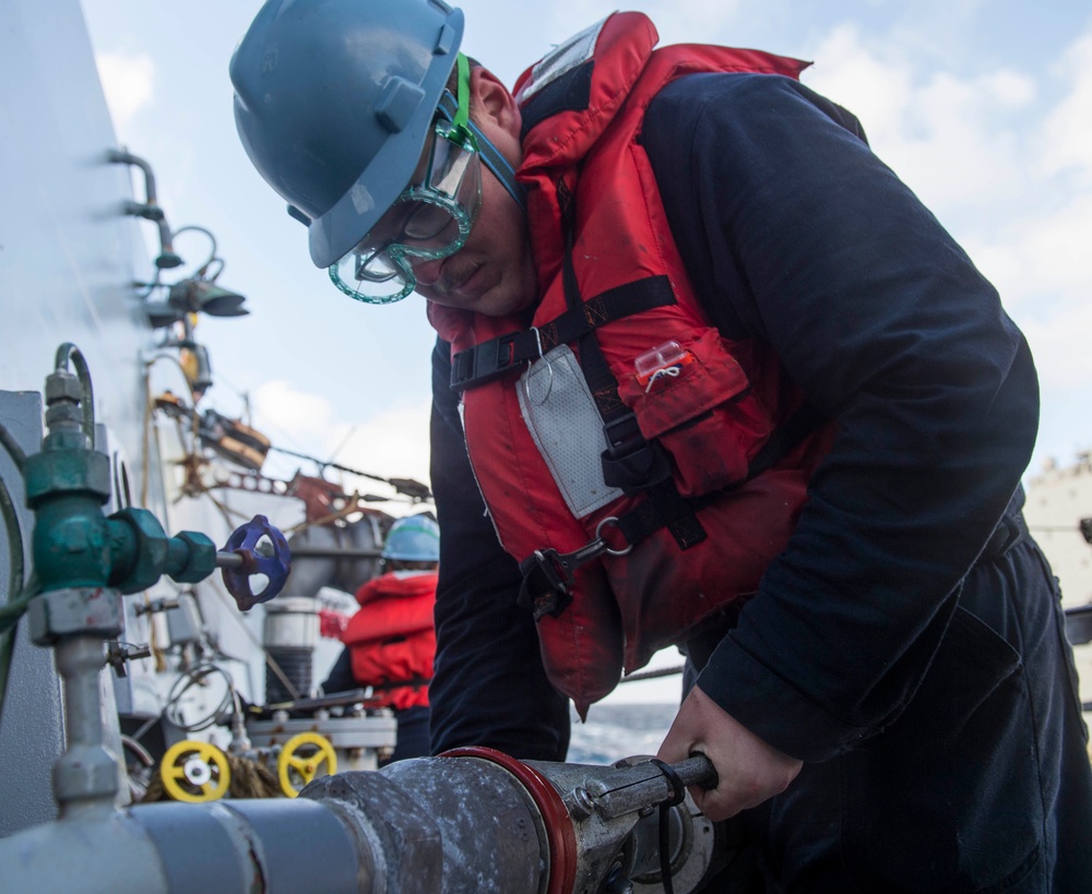 USS Wayne E. Meyer's Replenishment-at-Sea