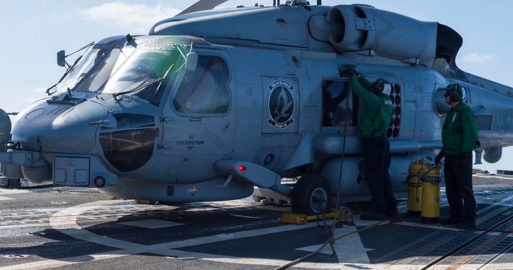 Flight Quarters on USS Wayne E. Meyer