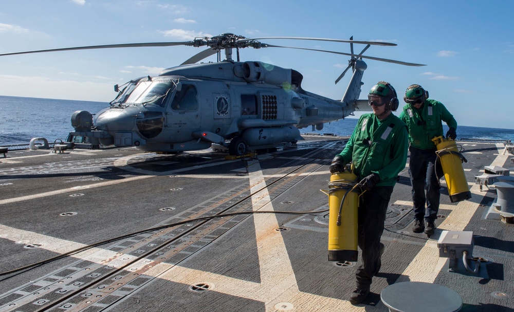 Flight Quarters on USS Wayne E. Meyer