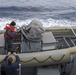 USS Wayne E. Meyer's Sailors Performs Maintence on the 7-meter RIB