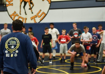 Tacoma wrestling clinic lead by All Navy Wrestling