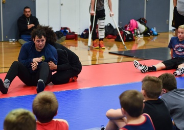 Tacoma wrestling clinic lead by All Navy Wrestling