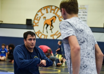 Tacoma wrestling clinic lead by All Navy Wrestling