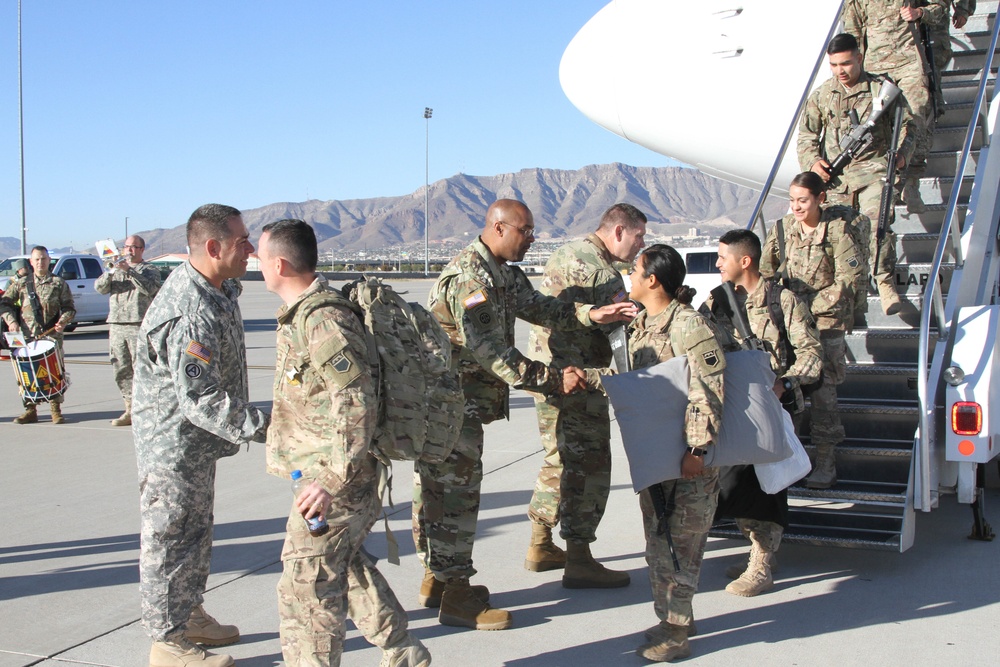 369th CE Co. arrives Fort Bliss