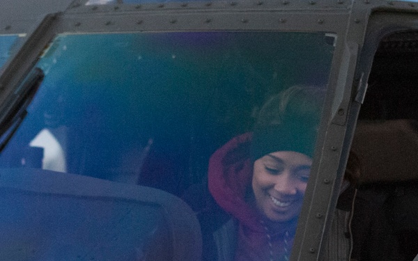 Military Police Soldiers participate at NFL Military Appreciation game