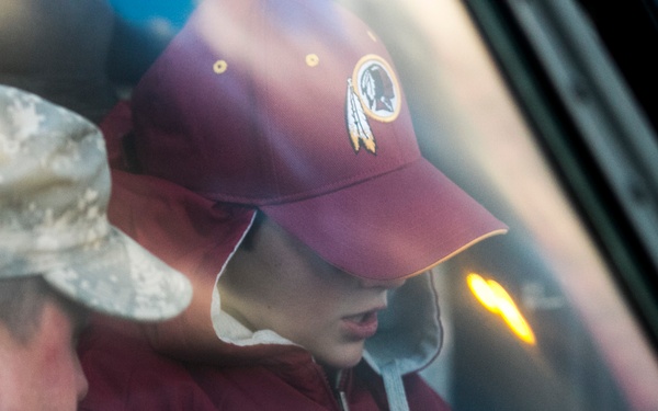 Military Police Soldiers participate at NFL Military Appreciation game