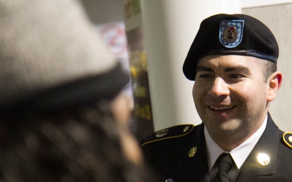 Military Police Soldiers participate at NFL Military Appreciation game