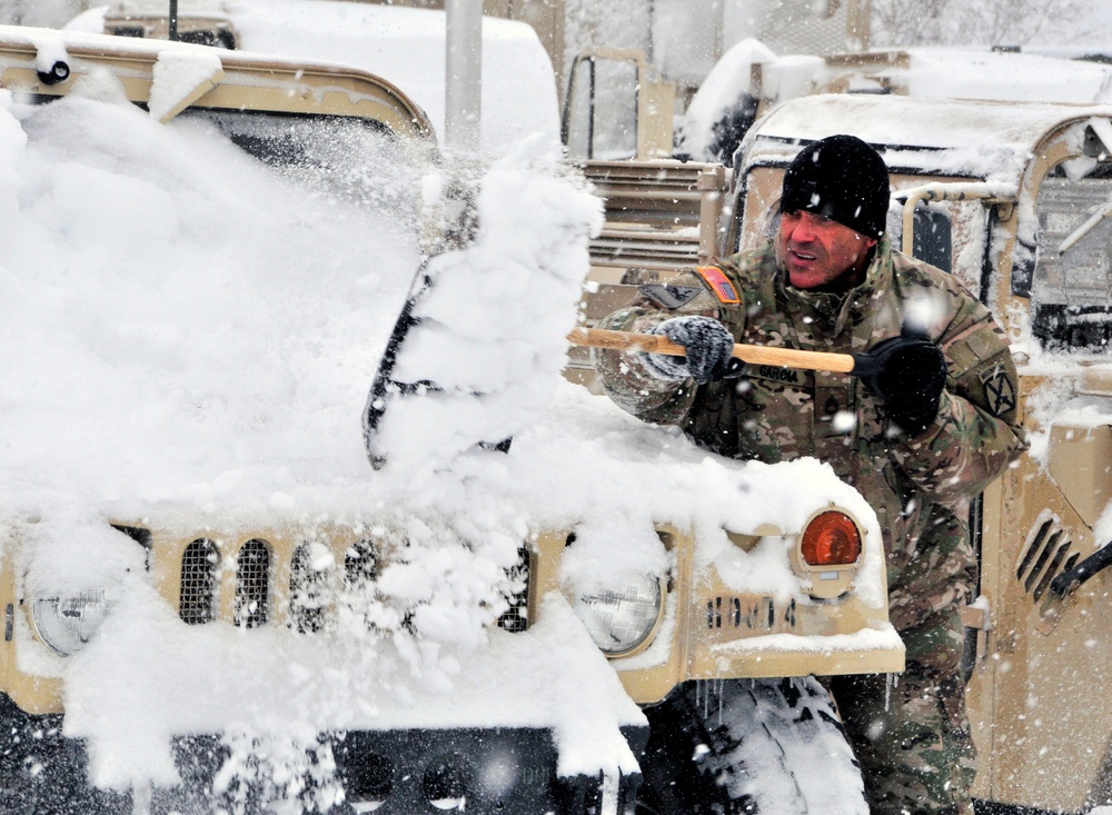 Fort Drum Soldiers Experience First Snowfall of the Year
