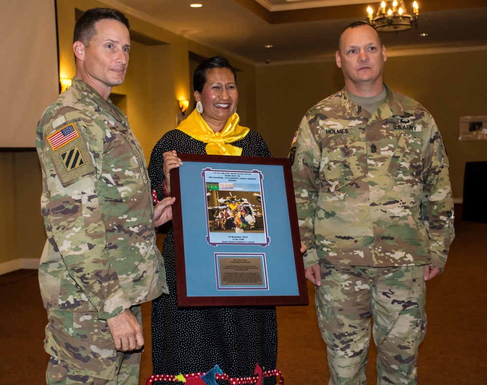 The 11th Armored Cavalry Regiment and National Training Center celebrate National Native American Heritage Month