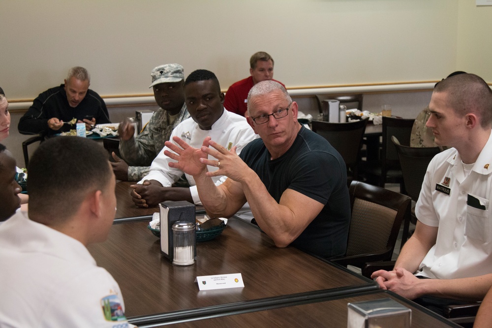 18.	Celebrity Chef Robert Irvine visits ‘Big Red One’ Soldiers