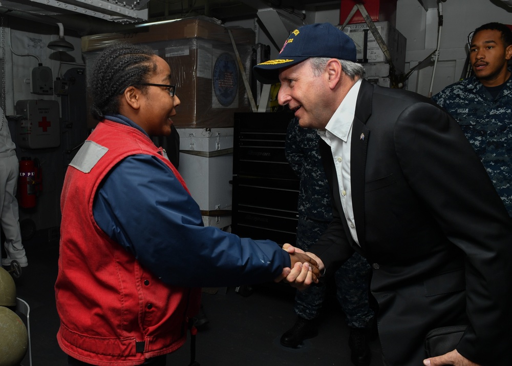 SECNAV Visits USS Sampson In Wellington, NZ