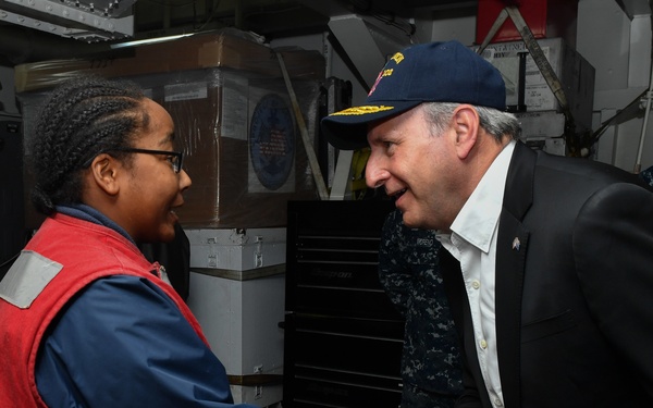SECNAV Visits USS Sampson In Wellington, NZ